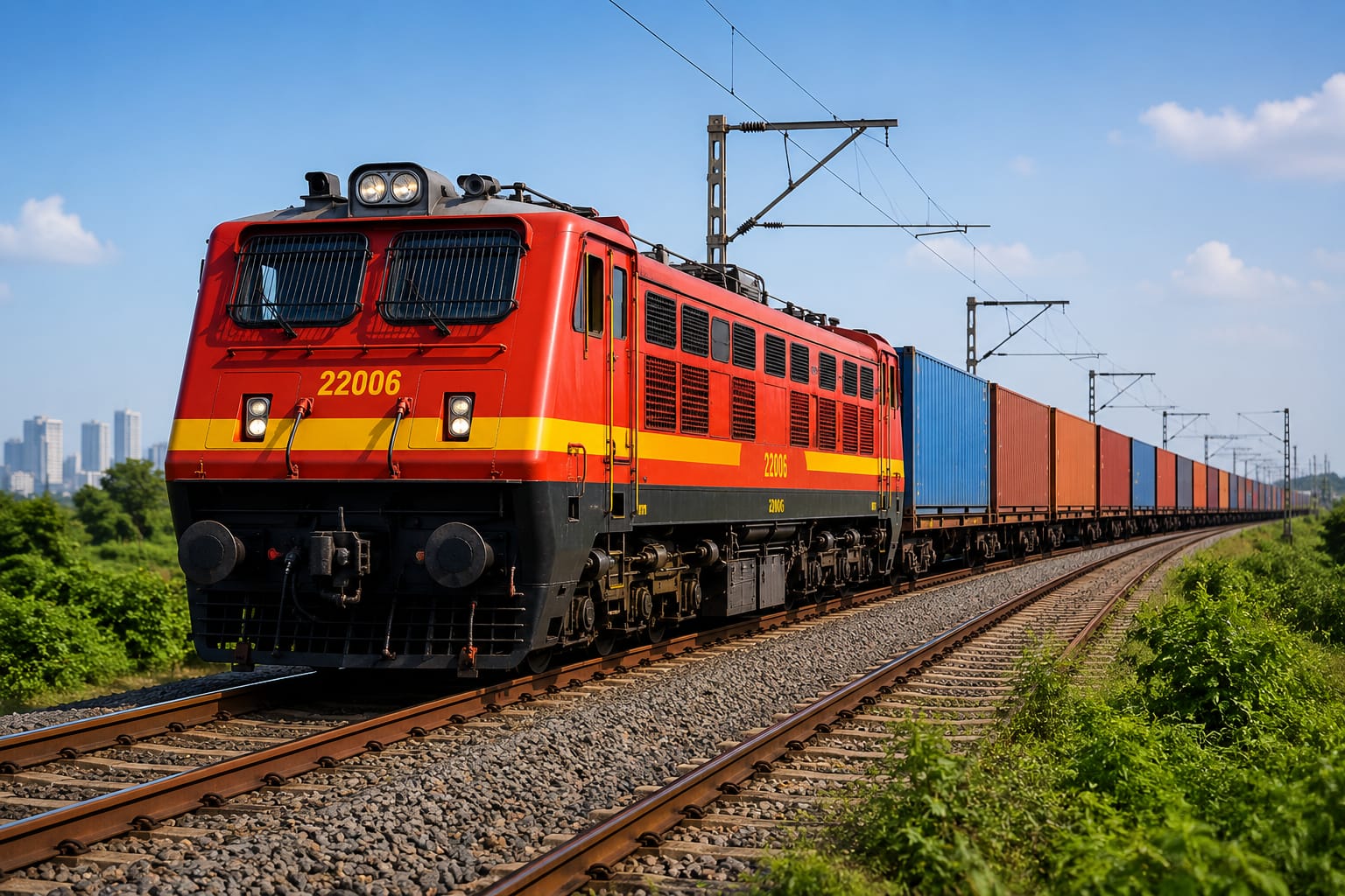 Freight train for rail cargo services